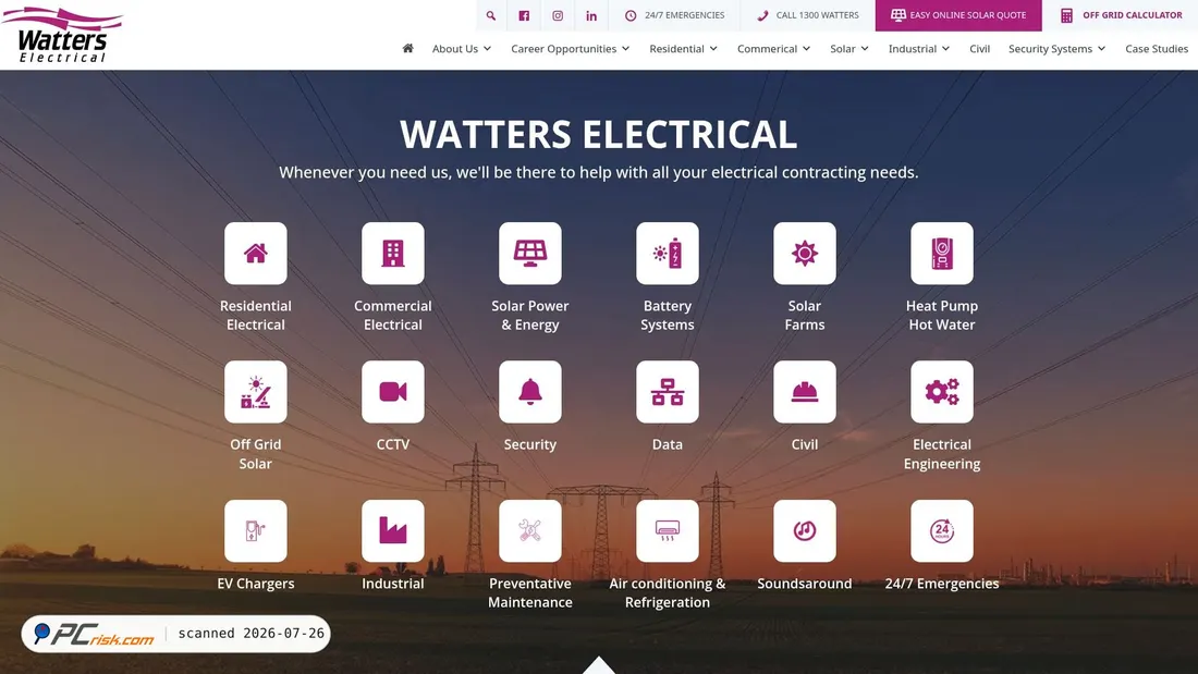 Screenshot of watters.com.au