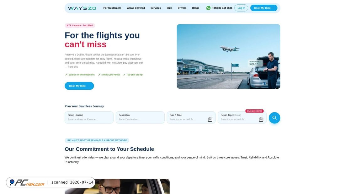 Screenshot von wayszo.com