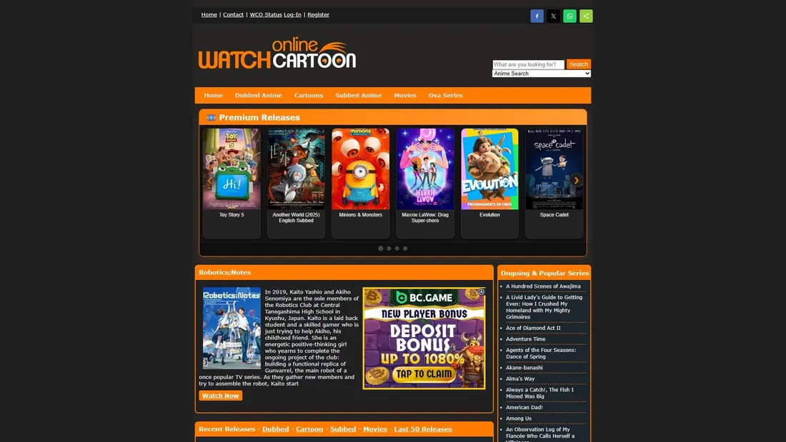 Screenshot von wcoflix.tv