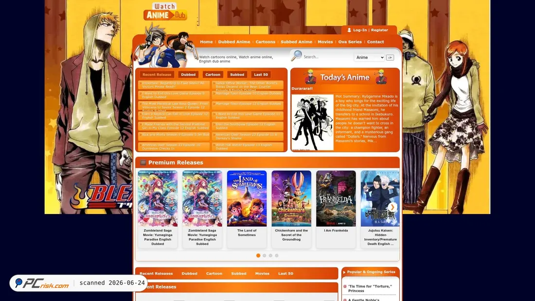 Screenshot of wcostream.tv