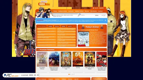 wcostream.tv screenshot
