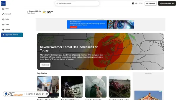 weather.com screenshot