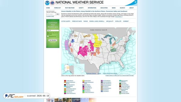 weather.gov screenshot