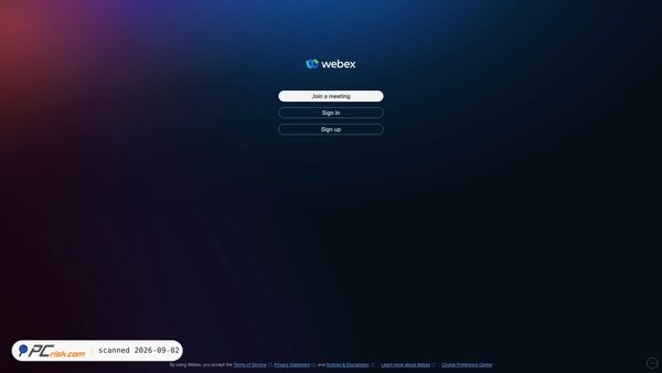 web.webex.com Screenshot
