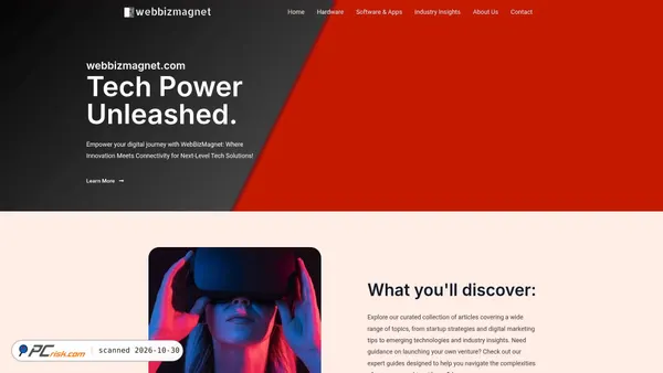 Zrzut ekranu webbizmagnet.com