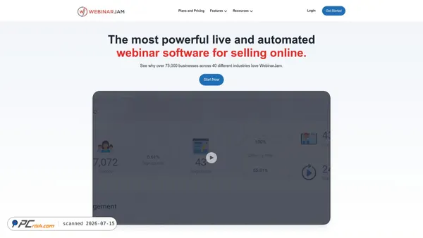 webinarjam.com screenshot
