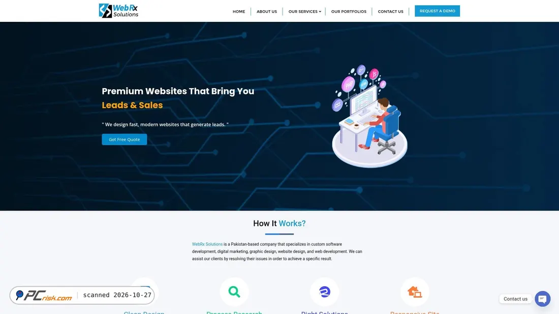 Screenshot of webrxsolutions.com