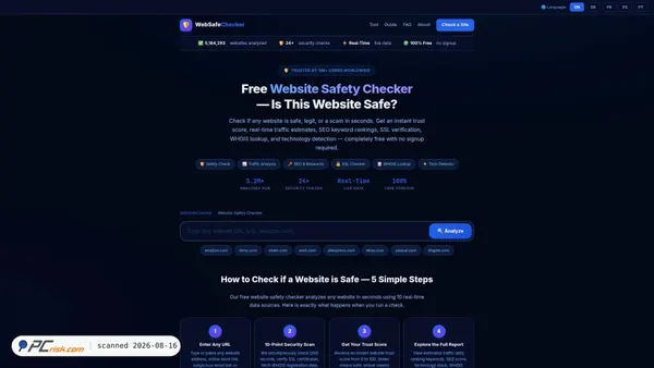 websafechecker.com screenshot