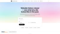 Captura de ecrã de websitehistoryviewer.com