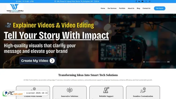 Screenshot van webtechnophilia.com