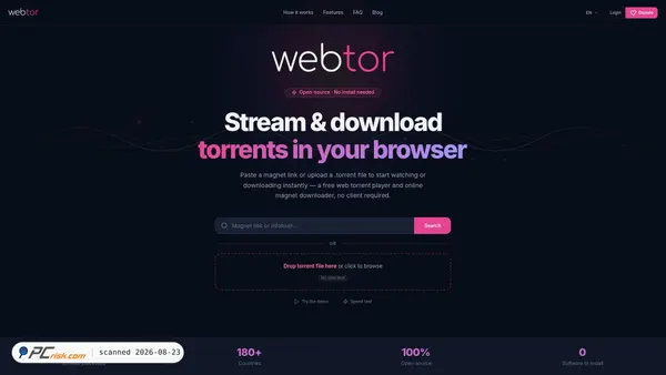 webtor.io screenshot