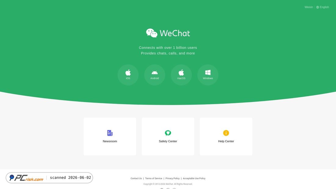 Screenshot of wechat.com