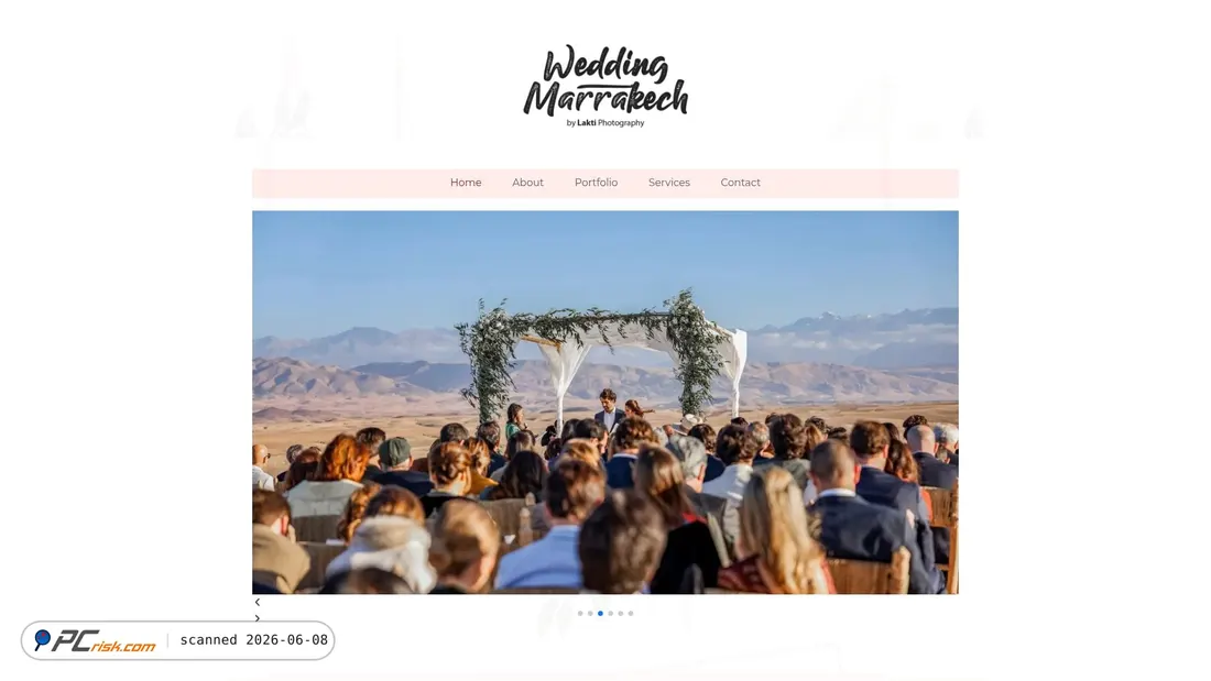 Screenshot of weddingmarrakech.com