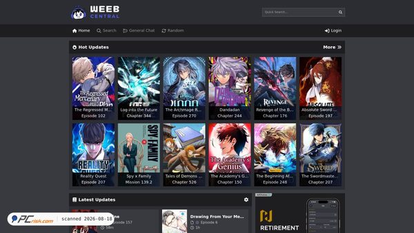 weebcentral.com screenshot