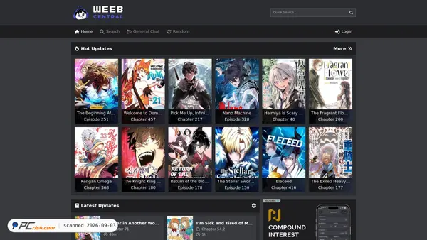 Screenshot di weebcentral.com