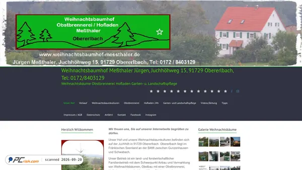 weihnachtsbaumhof-messthaler.de screenshot