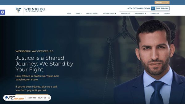 weinberglawoffices.com screenshot