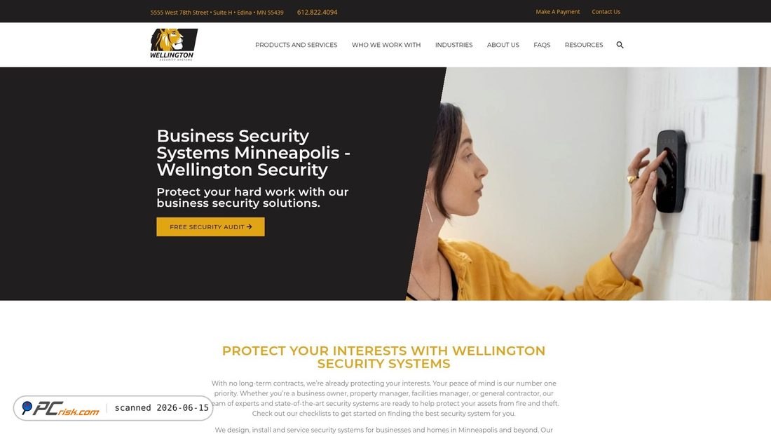 Screenshot of wellingtonsecurity.com