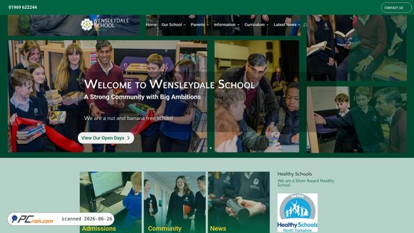 wensleydaleschool.net screenshot