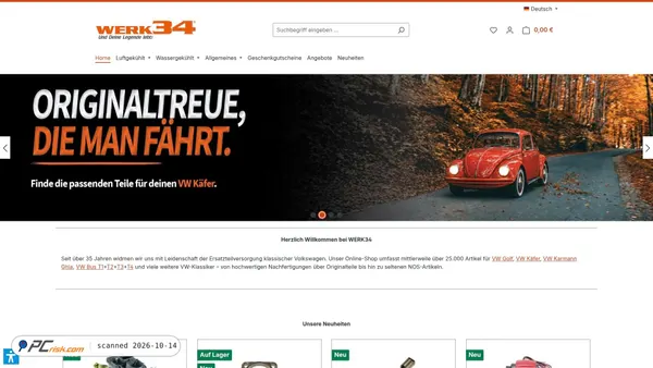 Zrzut ekranu werk34.de