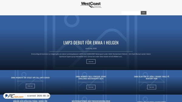 westcoastracing.se Screenshot