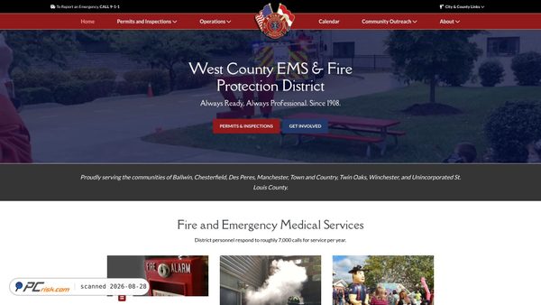 Capture d’écran de westcounty-fire.org