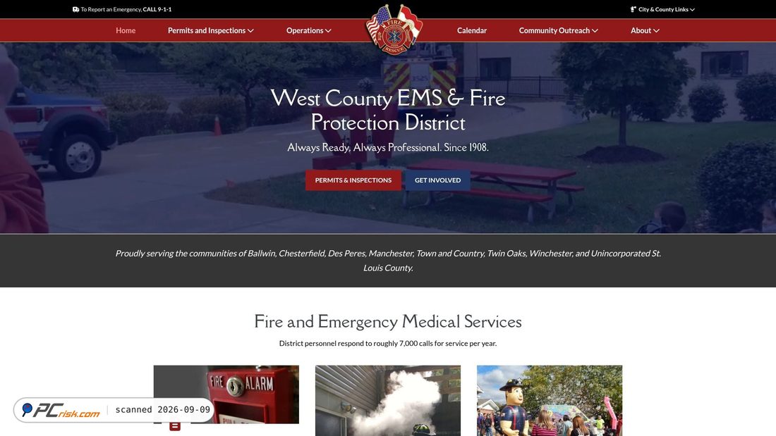 Screenshot of westcounty-fire.org