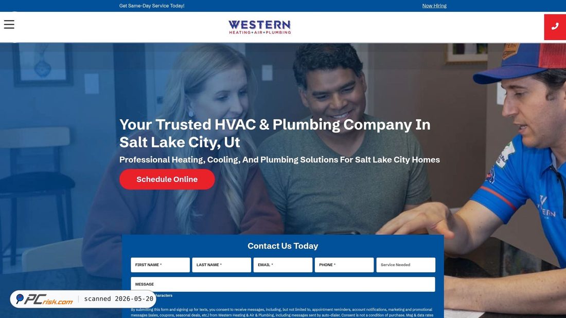 Screenshot of westernheatingair.com
