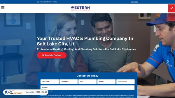 westernheatingair.com screenshot