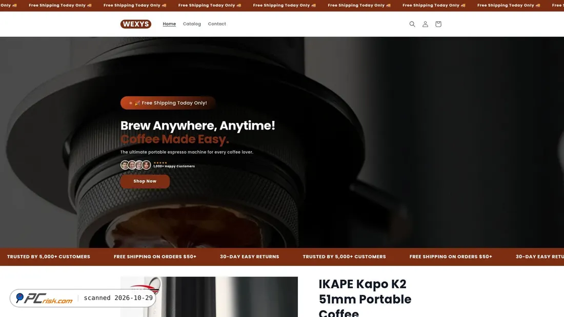 Screenshot of wexys.store