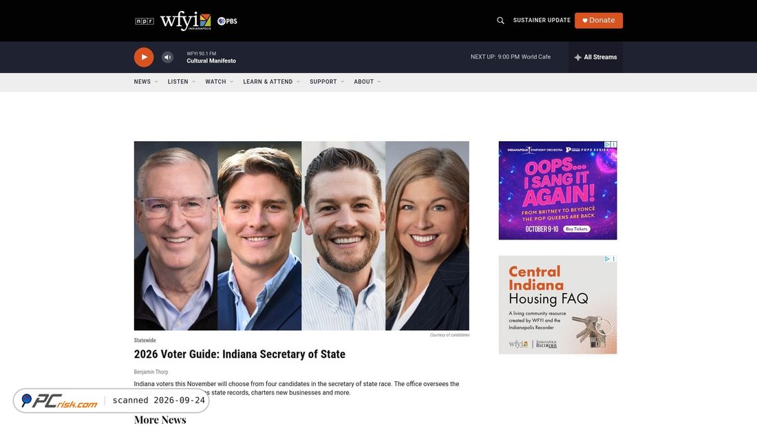 Captura de ecrã de wfyi.org