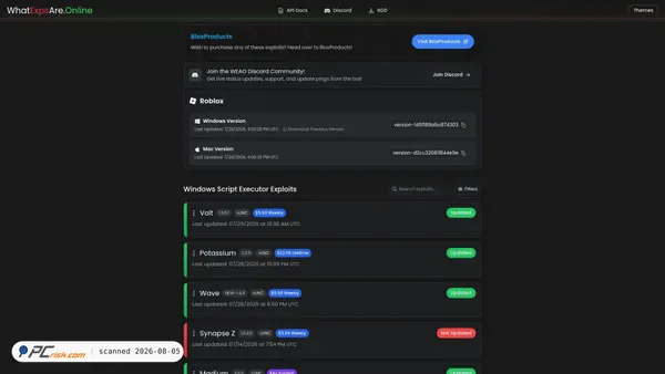 whatexpsare.online screenshot