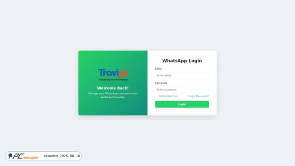 whatsapp.traviyo.in screenshot