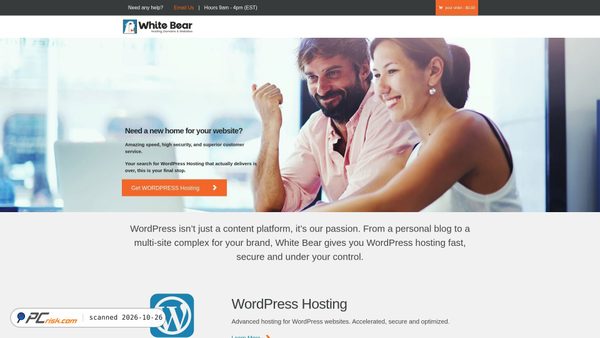 Captura de whitebearhosting.com
