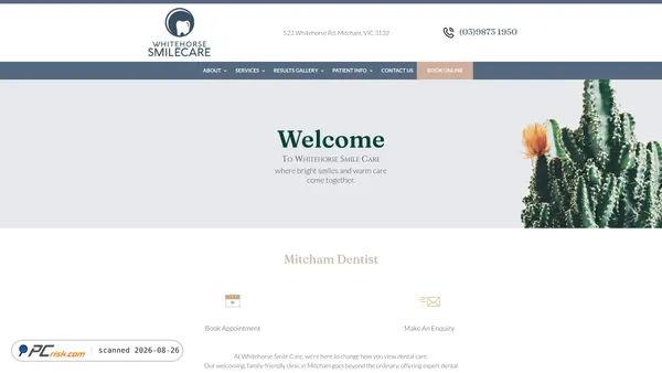 whitehorsesmilecare.com.au screenshot