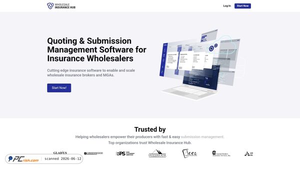wholesaleinsurancehub.com screenshot