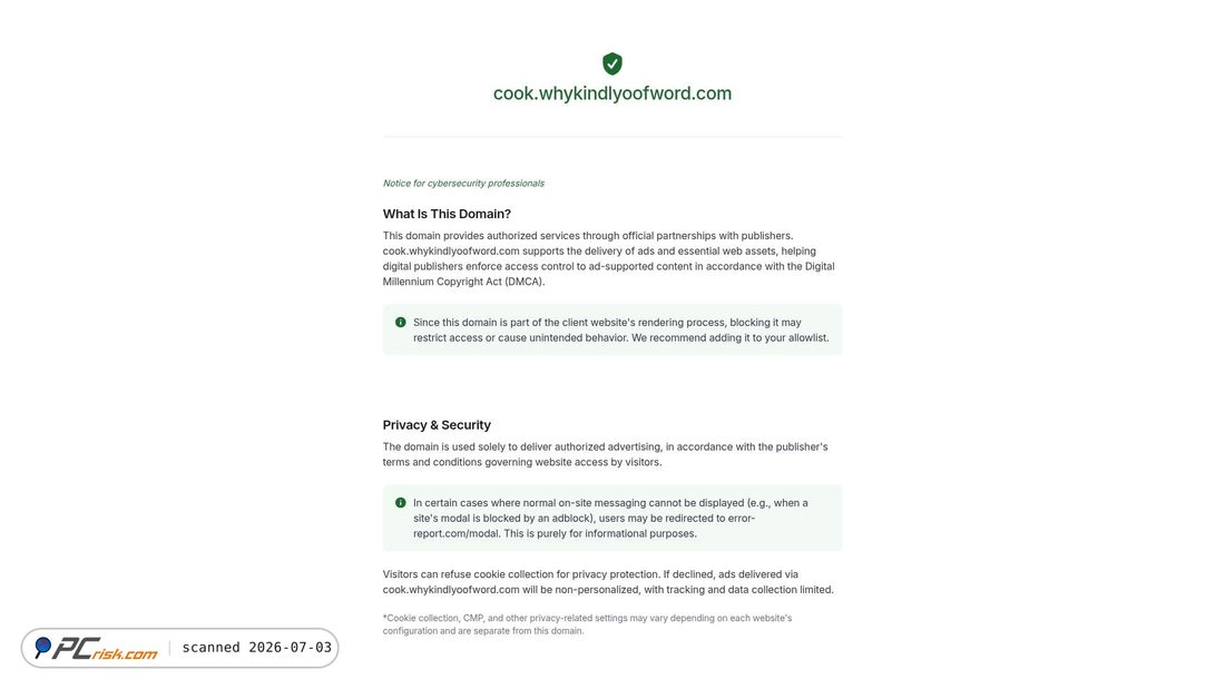 Screenshot of whykindlyoofword.com