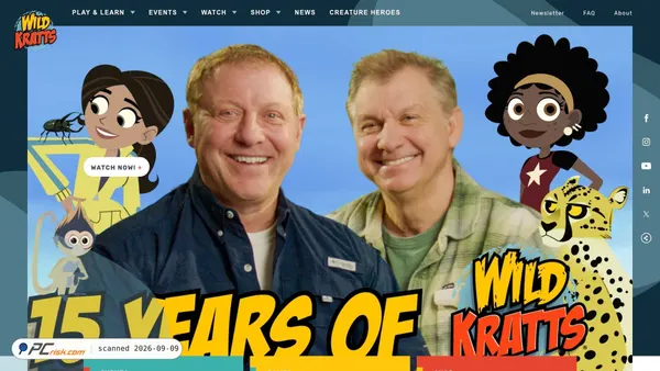 wildkratts.com Screenshot