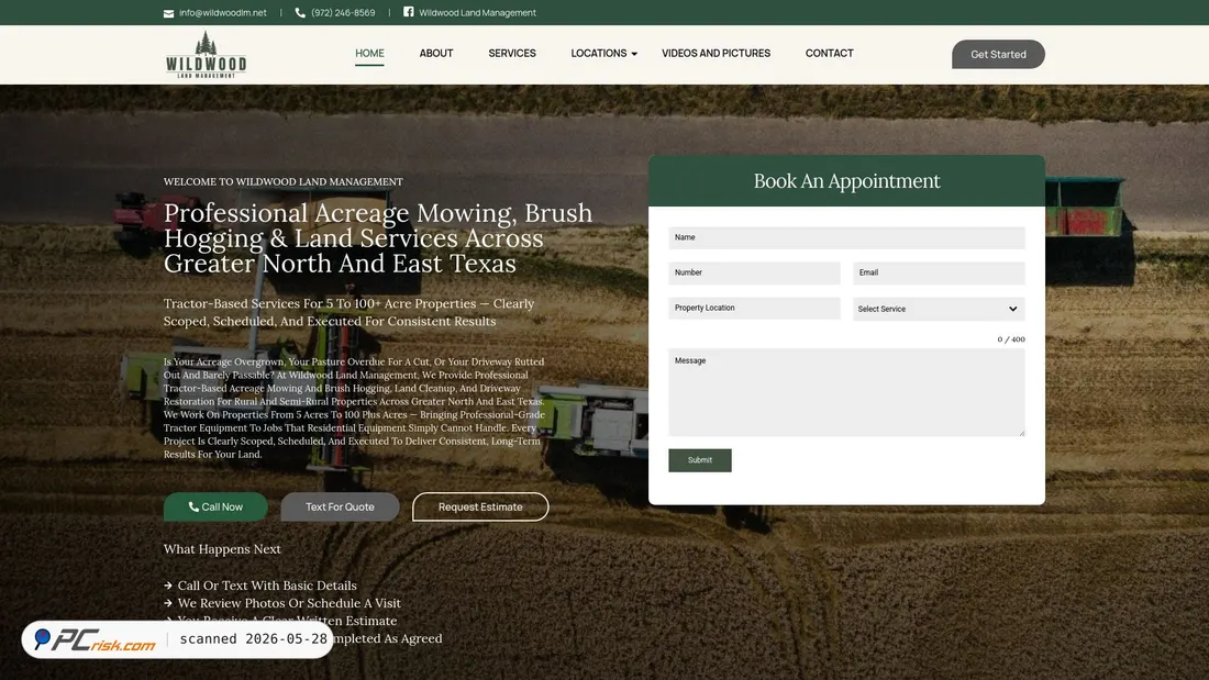Screenshot of wildwoodlandmanagement.net
