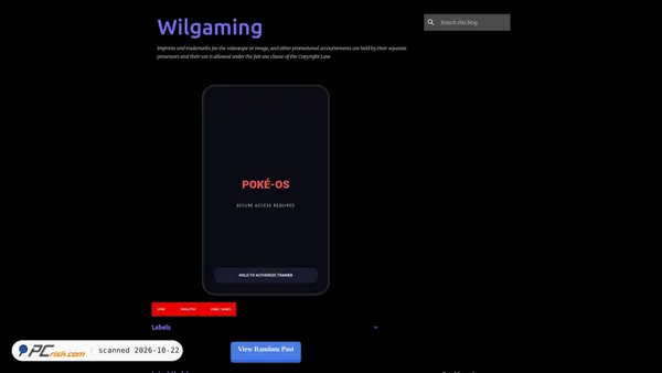 wilgaming2.blogspot.com Screenshot