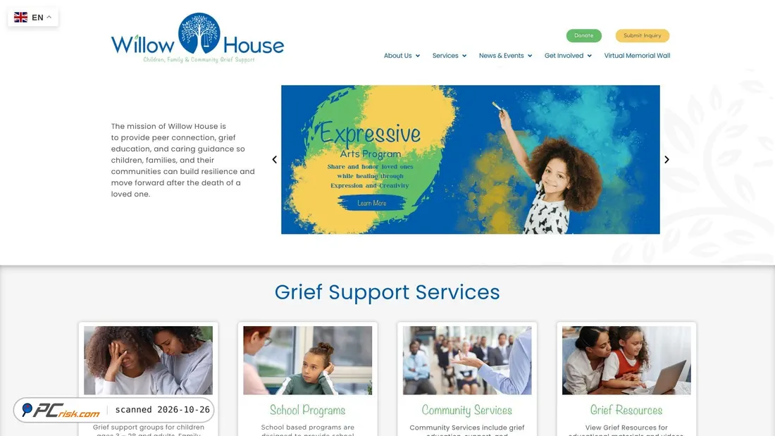 Screenshot of willowhouse.org
