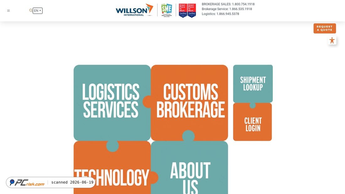 Capture d’écran de willsonintl.com