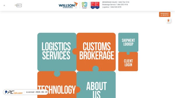 willsonintl.com screenshot