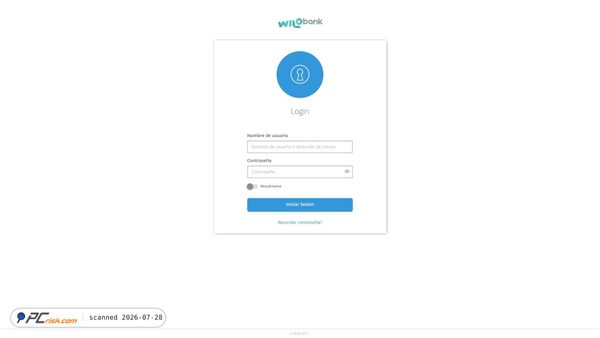 wilobank.evlink11.net screenshot