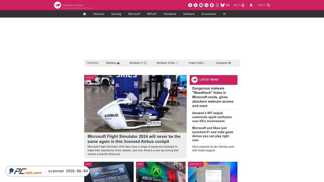 Screenshot of windowscentral.com