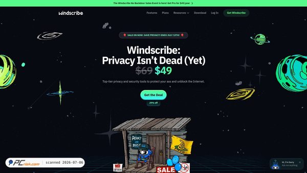 windscribe.com screenshot