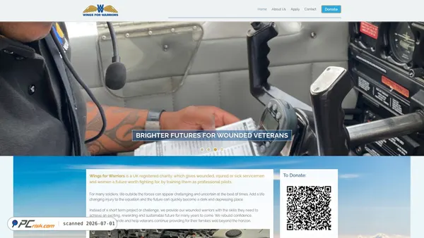 wings4warriors.org.uk screenshot