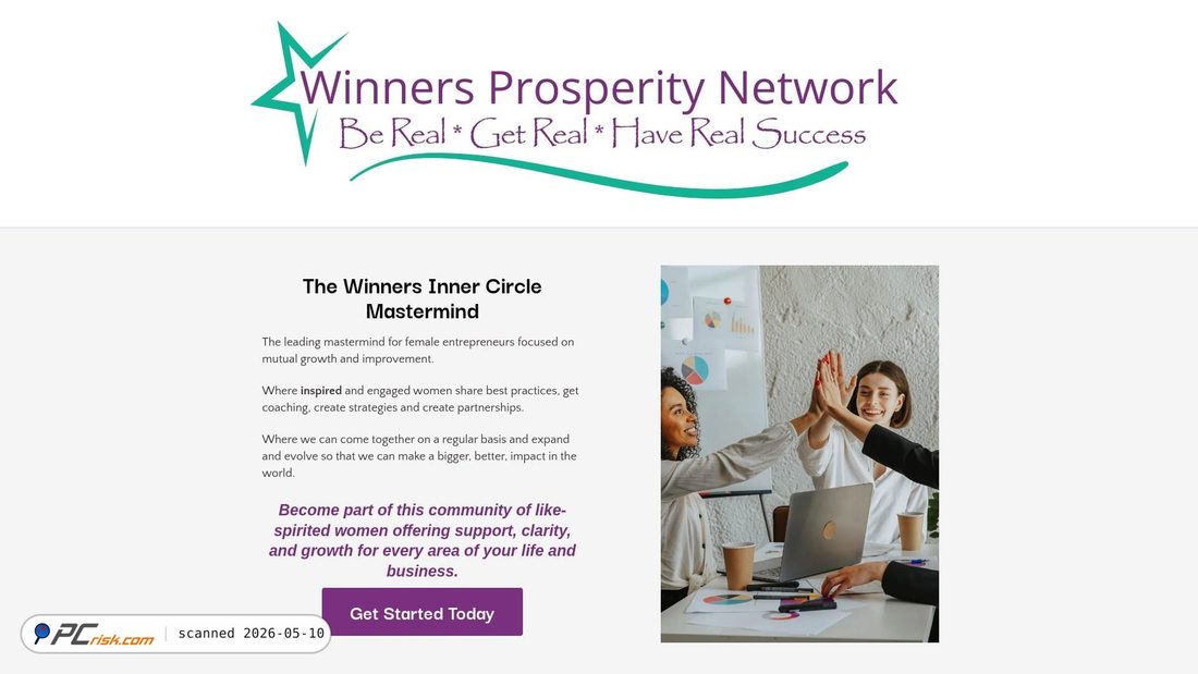 Captura de pantalla de winnersprosperitynetwork.com