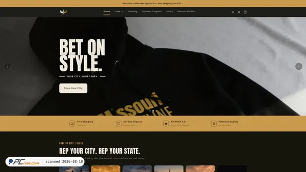 winwearapparel.com screenshot