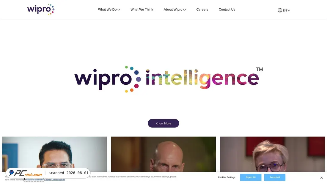 Screenshot of wipro.com